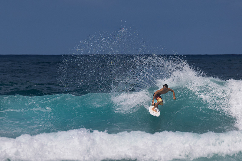 Surfing at Ho'okipa
